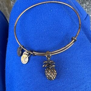 Alex and Ani Gold Pineapple Charm Bracelet